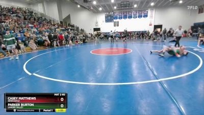 132 lbs Quarterfinal - Casey Matthews, Newcastle vs Parker Burton, Lander Valley