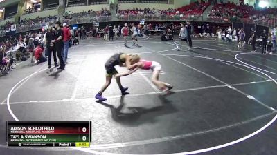 73 lbs Semifinal - Tayla Swanson, Nebraska Elite Wrestling Club vs Adison Schlotfeld, Nebraska Wrestling Academy