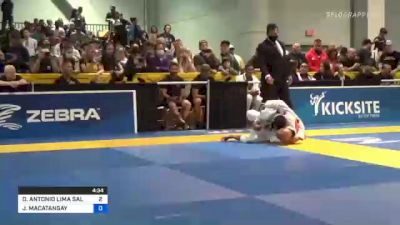 OMAR ANTONIO LIMA SALUM JUNIOR vs JEFF MACATANGAY 2021 World Master IBJJF Jiu-Jitsu Championship