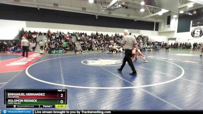 113 lbs Cons. Round 2 - Emmanuel Hernandez, Fullerton vs Solomon Resnick, Capo Valley