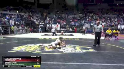 93 lbs Cons. Round 2 - Jaxon Lynn, Lion`s Den Wrestling Academy vs Lucas Forsythe, Lincoln-Way WC