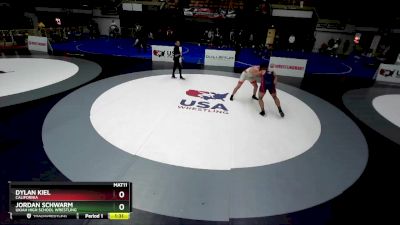 215 lbs Semifinal - Dylan Kiel, California vs Jordan Schwarm, Ukiah High School Wrestling