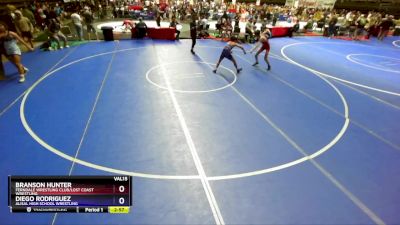 113 lbs Cons. Round 3 - Branson Hunter, Ferndale Wrestling Club/Lost Coast Wrestling vs Diego Rodriguez, Alisal High School Wrestling