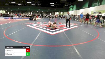 144 lbs Round Of 128 - Anderson Heap, FL vs Gavin Badger, PA