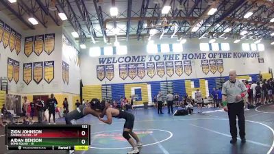 132 lbs Round 7 (8 Team) - Aidan Benson, Bomb Squad vs Zion Johnson, Camden Silver