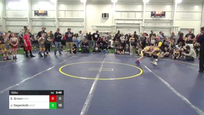 55 lbs Round 4 - Stryker Brown, Grindhouse Wrestling Club vs Jase Degenkolb, West Virginia Wild