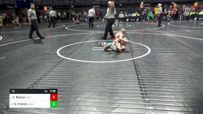 70 lbs Round Of 32 - Zach Bosco, Central Valley vs Owen Friend, Manheim Township