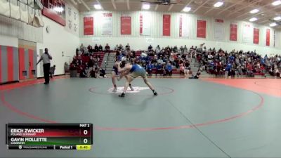 113 lbs Cons. Round 2 - Gavin Mollette, Coventry vs Erich Zwicker, Poland Seminary