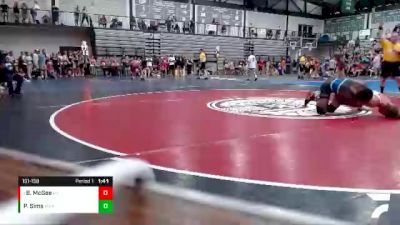 151-158 lbs Quarterfinal - Blake McGee, Hurricane WC vs Phillip Sims, PSF Matmonks