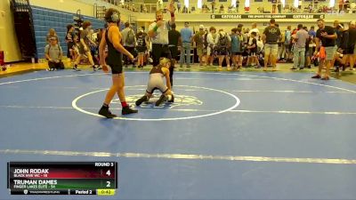 92 lbs Round 3 (4 Team) - Truman Dames, Finger Lakes Elite vs John Rodak, Black Hive WC