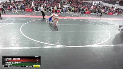 100 lbs Quarterfinal - Hawke Garrett, Team Nazar vs Hayden Schutz, LAW