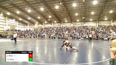 115 lbs Quarterfinal - Kaden Risto, Wasatch Wrestling Club vs Jax West, Morgan Wrestling Club