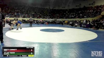 3A-144 lbs Quarterfinal - Brett Cornett, Inola vs Kyler Tabor, Berryhill