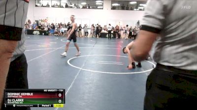 119 lbs Champ. Round 3 - Dj Clarke, Roundtree WA vs Dominic Kemble, Southeast WC