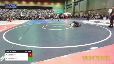 108 lbs Quarterfinal - Andres Rambo Lopez, WLV JR WRESTLING vs Adden Jarman, Mat Monsters