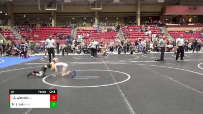 64 lbs Cons. Round 4 - Zayne Wieneke, Lawrence Elite vs Mason Londo, Keystone Kids Wrestling