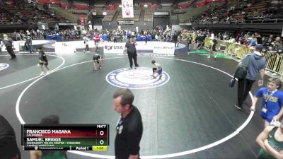 82 lbs Champ. Round 2 - Samuel Briggs, Community Youth Center - Concord Campus Wrestling vs Francisco Magana, California