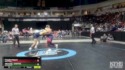 5A 285 lbs Semifinal - Tyler Finley, West Mesa vs Michael Santos, Rio Rancho