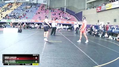 285 lbs Quarters & 1st Wb (16 Team) - Greg Hagan, Grand View (Iowa) vs Max Knard, Ottawa University