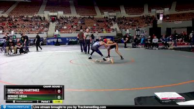 D1-144 lbs Champ. Round 1 - Sergio Vega, Sunnyside H.S. vs Sebastian Martinez, Corona Del Sol