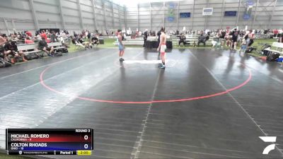 120 lbs Round 3 (8 Team) - Michael Romero, California vs Colton Rhoads, Ohio