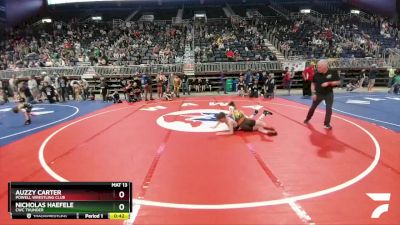 102 lbs Cons. Round 2 - Auzzy Carter, Powell Wrestling Club vs Nicholas Haefele, CWC Thunder