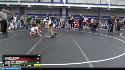 72 lbs Round 4 (8 Team) - Dakota Sandy, Mat Assassins vs Vince Von Bernewitz, Virginia Team Predator