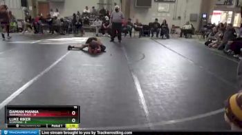 76 lbs Round 2 (8 Team) - Damian Manna, Warhawks Black vs Luke Riker, Scorpions