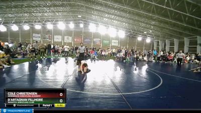 92 lbs Cons. Round 2 - Cole Christensen, Sanderson Wrestling Academy vs D`Artagnan Fillmore, Wasatch Wrestling Club