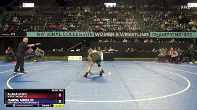 143 lbs Quarterfinal - Alara Boyd, North Central (IL) vs Marisa Angelos, Northern Michigan University