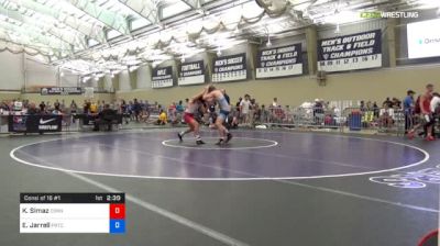 74 kg Consi Of 16 #1 - Kyle Simaz, Cornell University vs Ebed Jarrell, Pennsylvania RTC