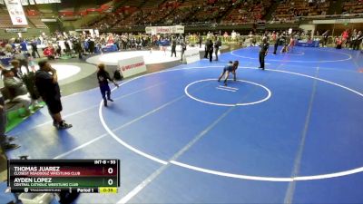 93 lbs 3rd Place Match - Thomas Juarez, Closest Roaddogz Wrestling Club vs Ayden Lopez, Central Catholic Wrestling Club