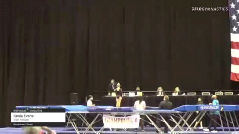 Kenia Evans - Individual Trampoline, High Altitude - 2021 USA Gymnastics Championships