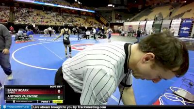 132 Class 2 lbs Quarterfinal - Brady Roark, Seneca vs Antonio Valentine, St. Mary`s (St. Louis)