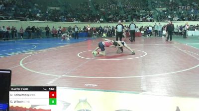 100 lbs Quarterfinal - Rawlie Schultheis, Scrap Yard Training vs Gannon Wilson, Catoosa HS