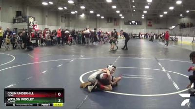 52 lbs Semifinal - Colin Underhill, TK WC vs Waylon Wooley, Clio WC