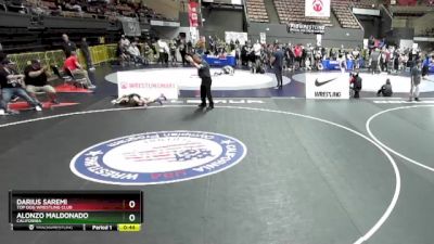 74 lbs Champ. Round 2 - Alonzo Maldonado, California vs Darius Saremi, Top Dog Wrestling Club