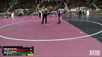 113 lbs Champ. Round 1 - Eli`Sha Thomas, Jackson-Olin HS vs Collin Blalack, Saraland