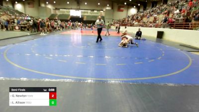 90 lbs Semifinal - Gavin Newton, Teknique Wrestling vs Levi Allison, Troup Wrestling