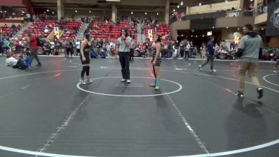 100 lbs Quarterfinal - Logan Goepfert, Nebraska Boyz Wrestling vs Braxton Burt, Lawrence Elite