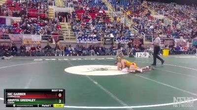 126 lbs Champ. Round 1 - Nic Garber, Carrington vs Griffin Greenley, Lisbon