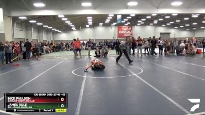 63 lbs Champ. Round 2 - Nick Paulson, Cavalier Wrestling Club vs James Rule, Bull Island Grappling