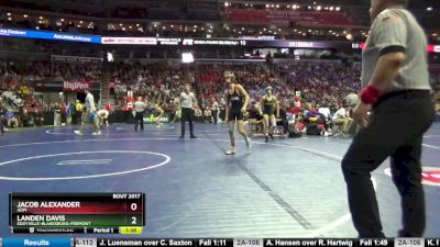 2A-120 lbs Champ. Round 1 - Landen Davis, Eddyville-Blakesburg-Fremont vs Jacob Alexander, ADM