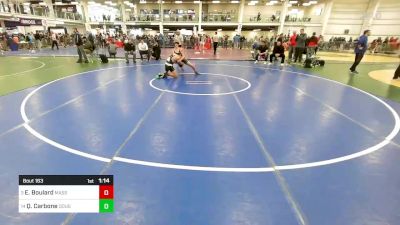 124 lbs Round Of 16 - Evan Boulard, Massabesic ME vs Quinn Carbone, Doughboys WC