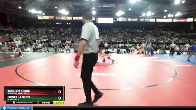 G 152 lbs Semifinal - Jordyn Kearn, American Falls Girls vs Ornella Kero, Boise Girls