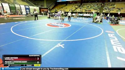 157 Class 2 lbs Quarterfinal - Lane Snyder, Pleasant Hill vs Mason Langeneckert, Ste. Genevieve