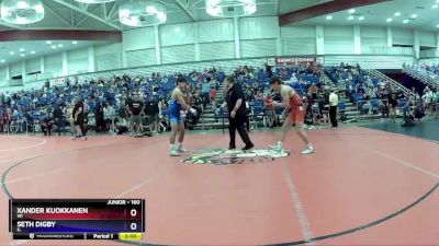 160 lbs Champ. Round 1 - Xander Kuokkanen, WI vs Seth Digby, IL