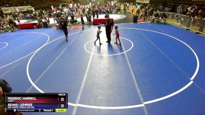 53 lbs Cons. Round 2 - Maddoc Harrell, LAWC vs Keanu Lemrise, Del Norte Wrestling Inc.