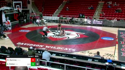 165 lbs Finals (2 Team) - Michael Ramirez, Presbyterian College vs Daniel Patten, Cleveland State