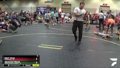 92 lbs Round 3 (6 Team) - Beckham Fields, Untouchables Purple vs Payt Titus, Illinois KIA